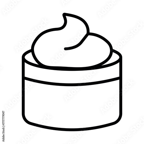 
An illustration of a black icon of beauty salon attributes and manicure and pedicure products on a white background