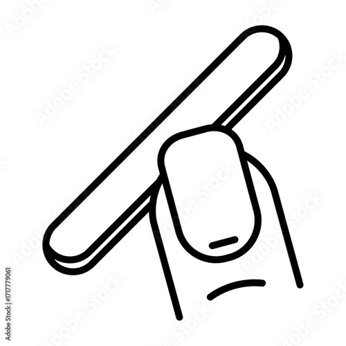
An illustration of a black icon of beauty salon attributes and manicure and pedicure products on a white background