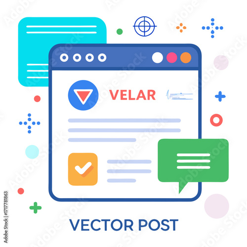 Digital communication and content creation vector illustration