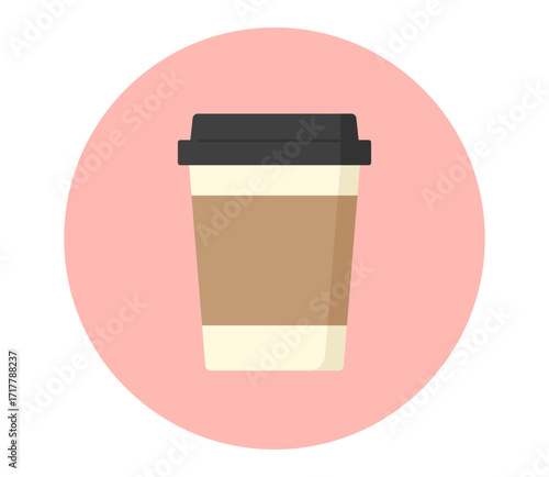 シンプルなテイクアウトのコーヒーのイラスト　ベクター
