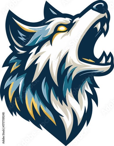 Vector wolf mascot illustration set