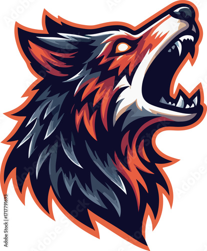 Vector wolf mascot illustration set