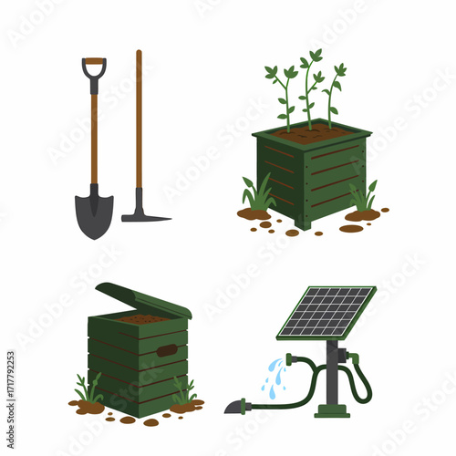 Composting and Solar Irrigation Tools