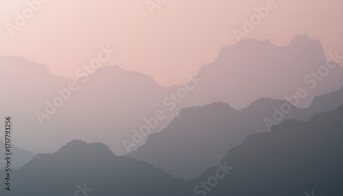 Serene landscape view of mountain ranges at dusk nature photography tranquil environment aerial perspective