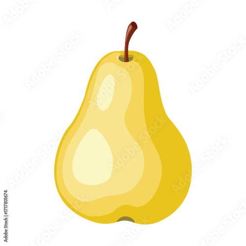 Illustration pear fruit  over white background. colorful design. vector illustration