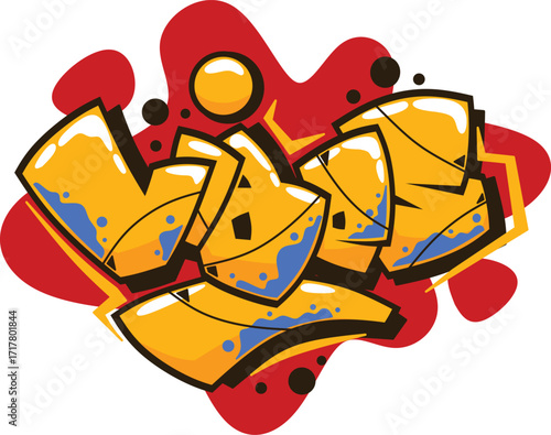 vibes word graffiti text font sticker illustration	