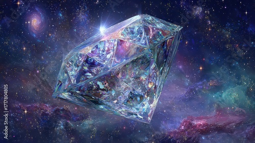 Wallpaper Mural Colorful Crystal Cube In Space Torontodigital.ca