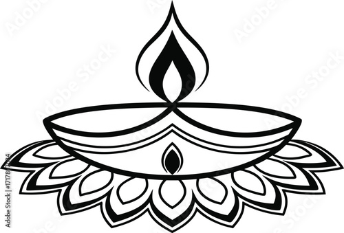 Diwali Candle Design Illustration. Decorative Diwali Candle Artwork. Elegant Diwali Candle Clipart. Beautiful Diwali Candle Illustration. Traditional Diwali Candle Design. Festive Diwali Candle Art