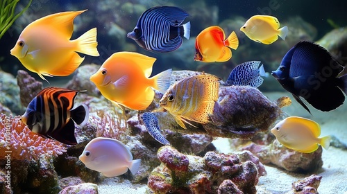 Explore Tropical Reef, Swim with Exotic Fish in Colorful Aquarium Habitat
