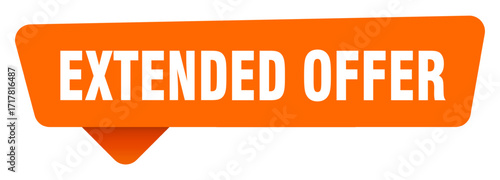 extended offer sticker. extended offer orange sign isolated on transpatent background
