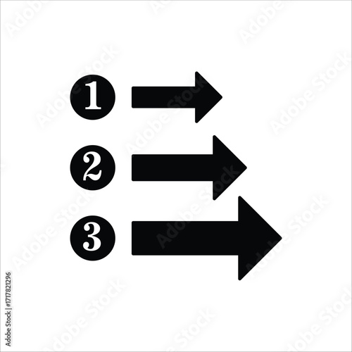 set priorities icons. simple solid vector