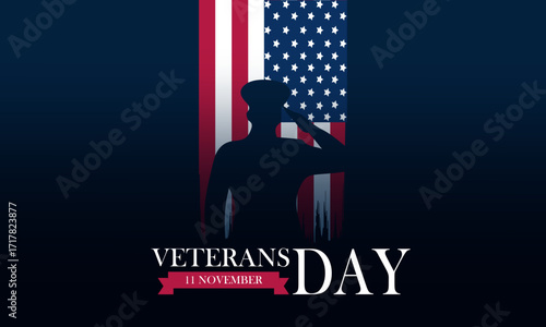 Happy Veterans Day United States of America background vector illustration
