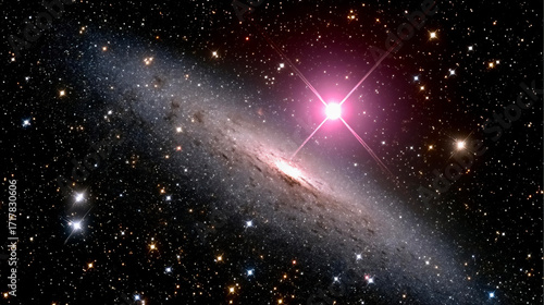 Galaxy captured in stunning detail with vibrant stars shining against a cosmic backdrop