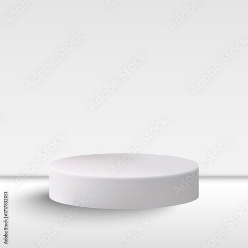 Minimalist pedestal stand on a clean white background for your product. Eps 10