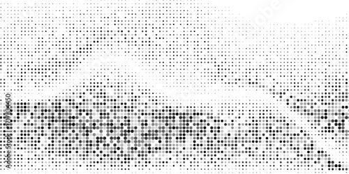 A moving digital 3d wave. Futuristic dark background with dynamic blue particles. The concept of big data. Cyberspace. Vector illustration.