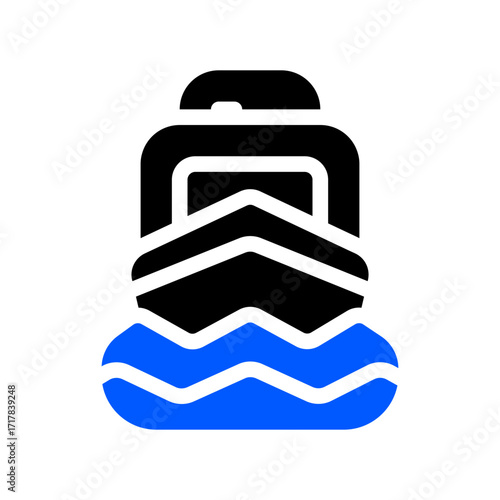 icon ship with style two tone color