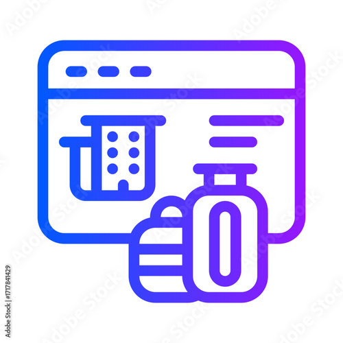 icon online booking with style gradient