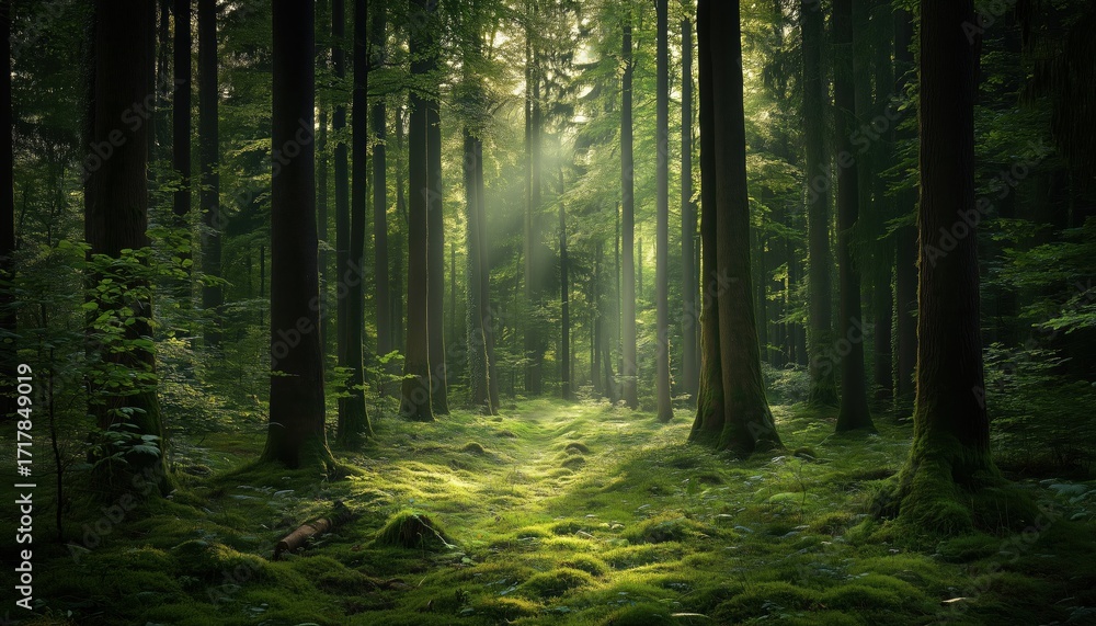 Obraz premium Mesmerizing Beauty: Exploring The Wonders Of Nature Within The Enchanting Forest. Stunning Sights Await In The Heart Of The Woods.