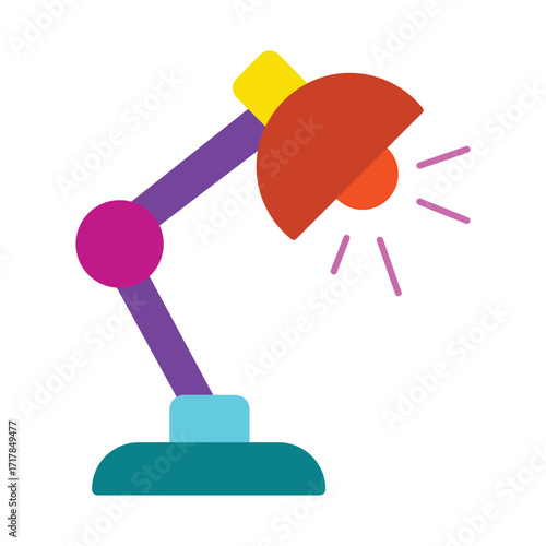 Modern adjustable table lamp illustration for study, work, and creative ideas.