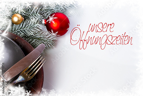 unsere Öffnungszeiten an Weihnachten