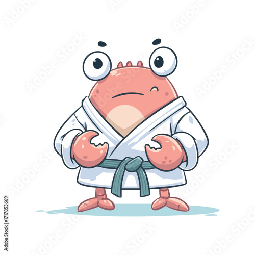 Funny Crab Judo Fighter