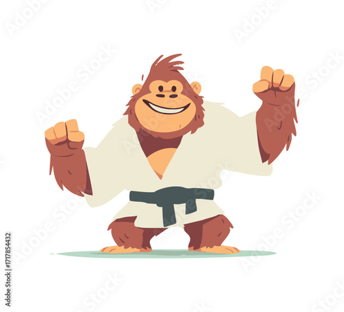 Funny Orangutan Judo Fighter