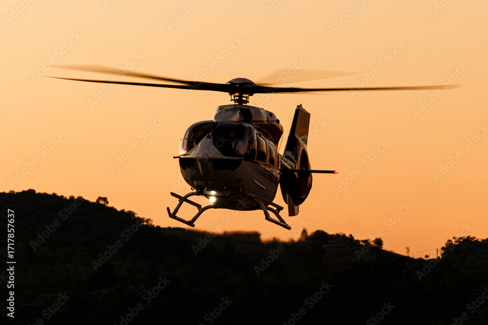 Papier peint Airbus H145 D3 helicopter at Catarina Airport, Brazil, July 3, 2023