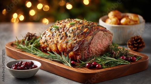 Roasted Prime Rib with Garnish
