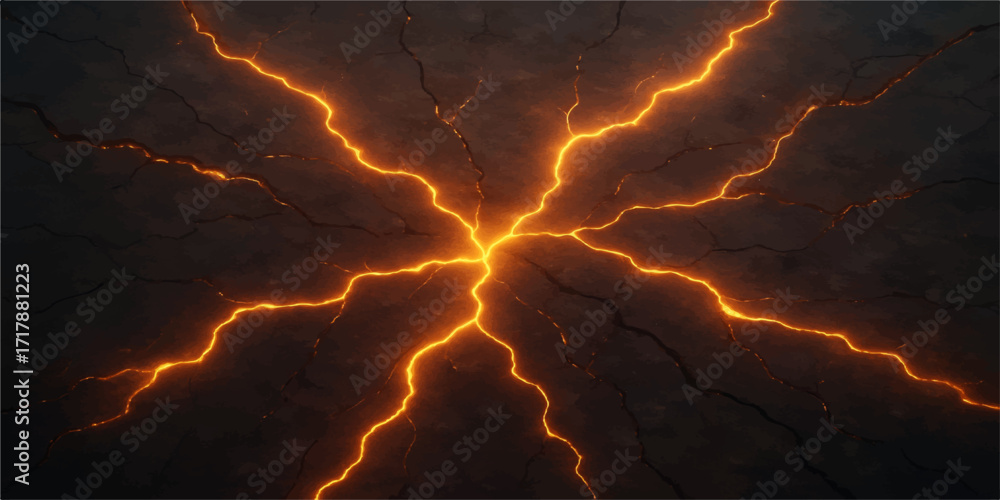 Φωτογραφία A blazing bolt of electrical energy strikes the dark, stormy night sky with a fl