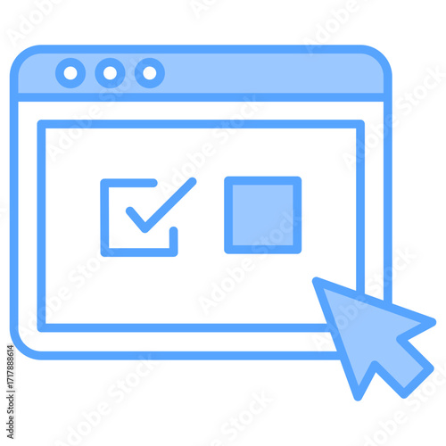 E-Voting Blue Icon