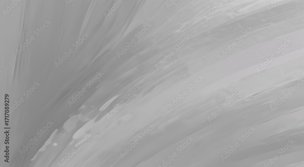 Obraz premium Light gray painted texture shows rough brushstrokes radiating outwards in a minimalist artistic design element.