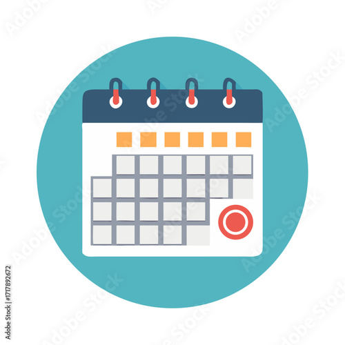 Calendar appointment schedule reminder date event planning meeting organizer vector graphic icon design