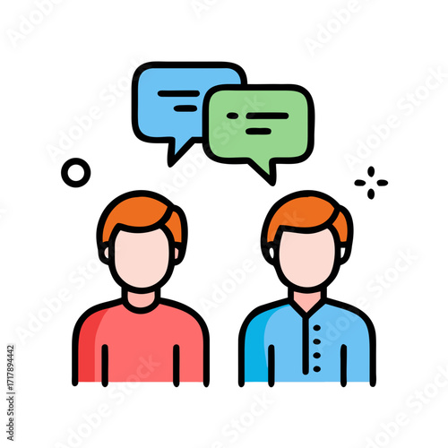 Communication between people vector illustration for business and social interaction and networking concept