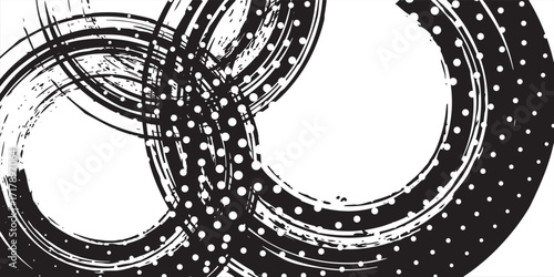 Modern grunge halftone black and white gradient background. Faded grit noise texture. White and black sand wallpaper Vector illustration