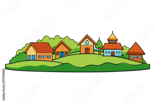 vector illustration of houses