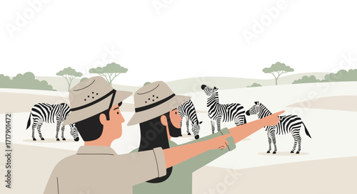 Safari Adventure: Observing Zebras in Their Natural Habitat, Nature Excursion
