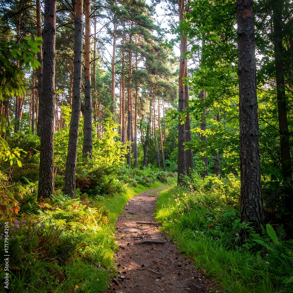 Fototapeta premium Sunny forest path