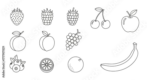 set of fruits