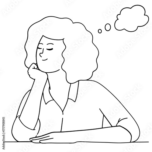Woman daydreaming
