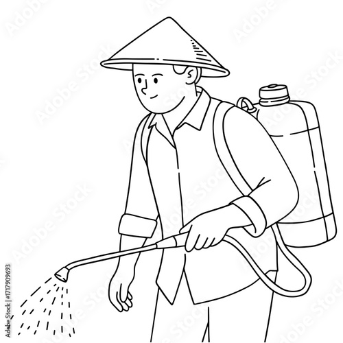 farmers spraying pesticides