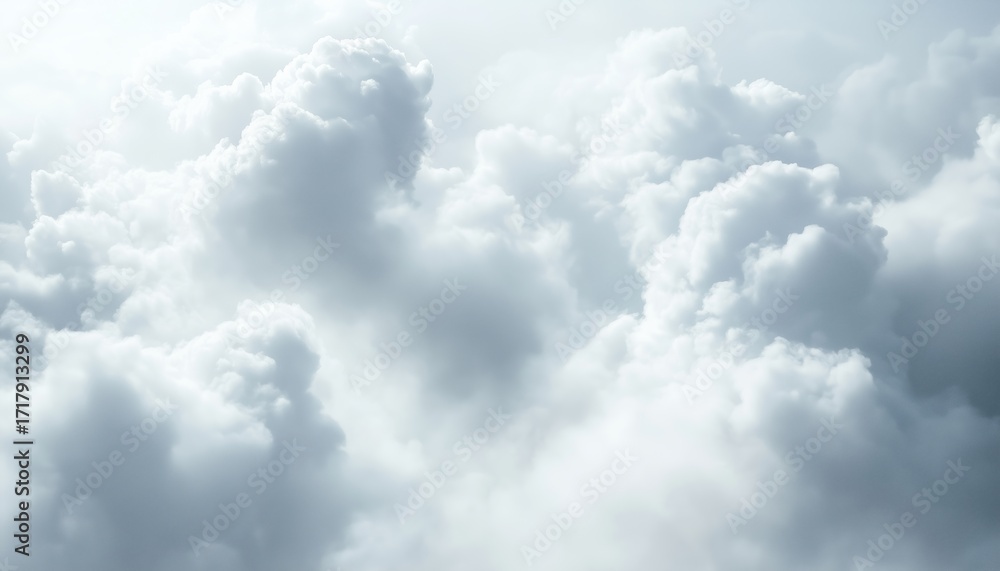 Fototapeta premium Various Atmospheric Phenomena Illustrated: Fog, Smoke, Mist, And Steam In Realistic Mockup With A Perspective View Of White Smog Clouds.