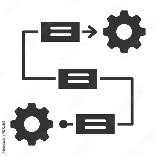 Workflow Glyph Icon