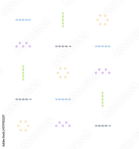 Business timeline multipack illustration set with 15 modern flat vector styles including horizontal, vertical, circular, zig-zag, arrow-based, project roadmap, growth timeline, infographic process