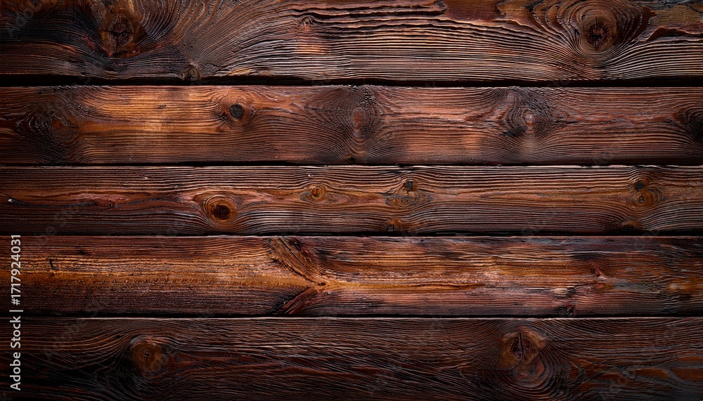 Naklejka premium Old Dark Wooden Planks With Heavy Texture Scratches And Distressed Surface Rustic Background Perfect For Vintage Style Design And Creative Backdrops