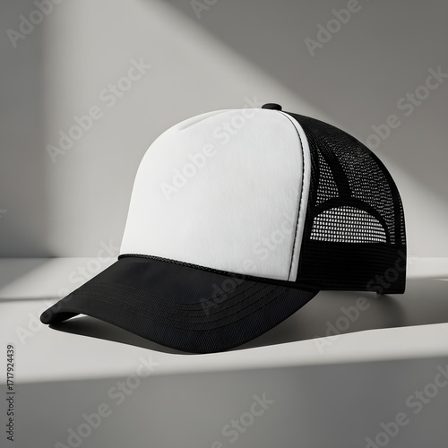 Two-Tone Trucker Hat Mockup