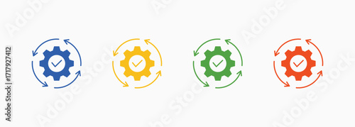 Automation Icon Set Color Multiple Style Collection
