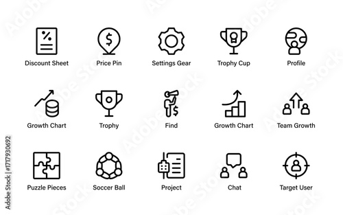 Partnership collaboration modern line icon pack. Professional minimal outline vector collection with creative teamwork, unity, and group designs.