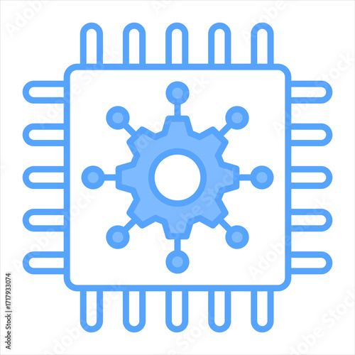 Mechatronics Blue Icon