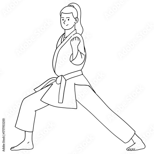 Middle block karate