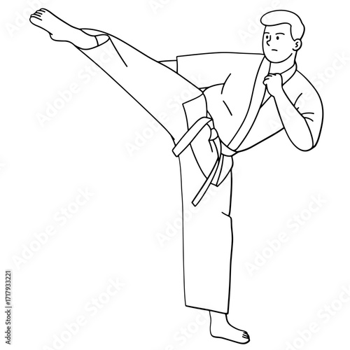 Side kick karate